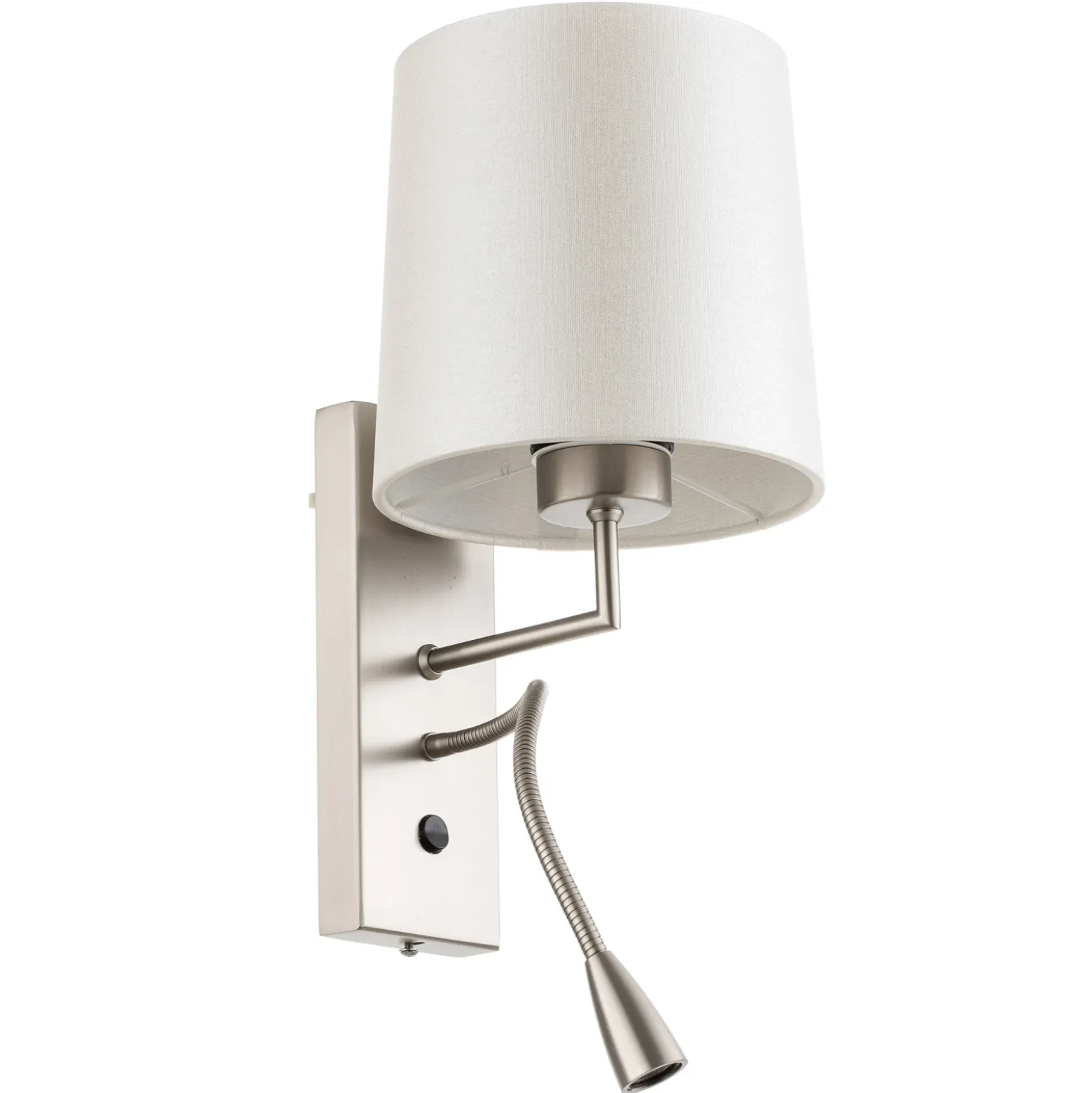 Aplique de pared Havanna con brazo de lectura LED blanco crema