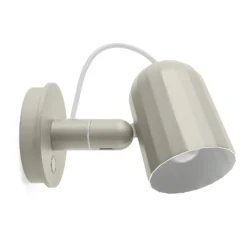 Aplique de pared HAY Noc Button, blanco, metal, E14