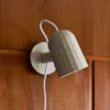 Aplique de pared HAY Noc Wall, blanca, metal, enchufe, E14