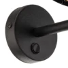 Aplique de pared Hilton, negro/dorado