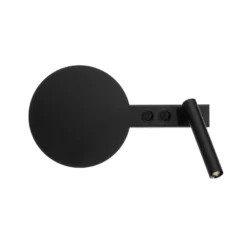 Aplique de pared Hotel Mood B, negra, metal, G9