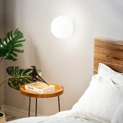 Aplique de pared Ideal Lux Mapa Ø 15 cm, G9, blanco, cristal, esférico