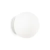 Aplique de pared Ideal Lux Mapa, Ø 30 cm, E27, blanco, cristal, esférico