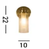 Aplique de pared Imperial, latón, 1 luz, acero, cristal, IP44