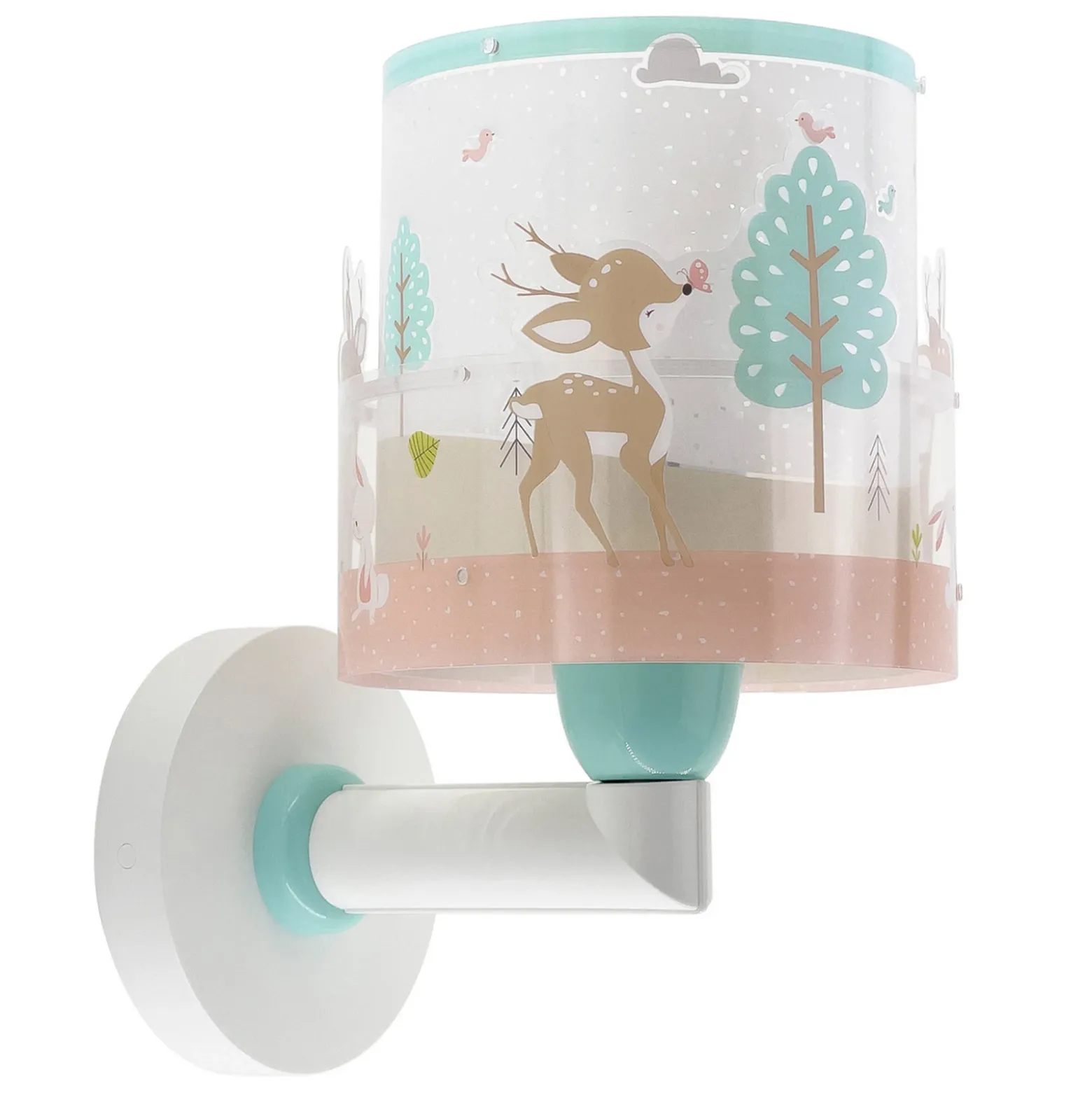 Aplique de pared infantil Dalber Loving Deer, motivo ciervo, enchufe