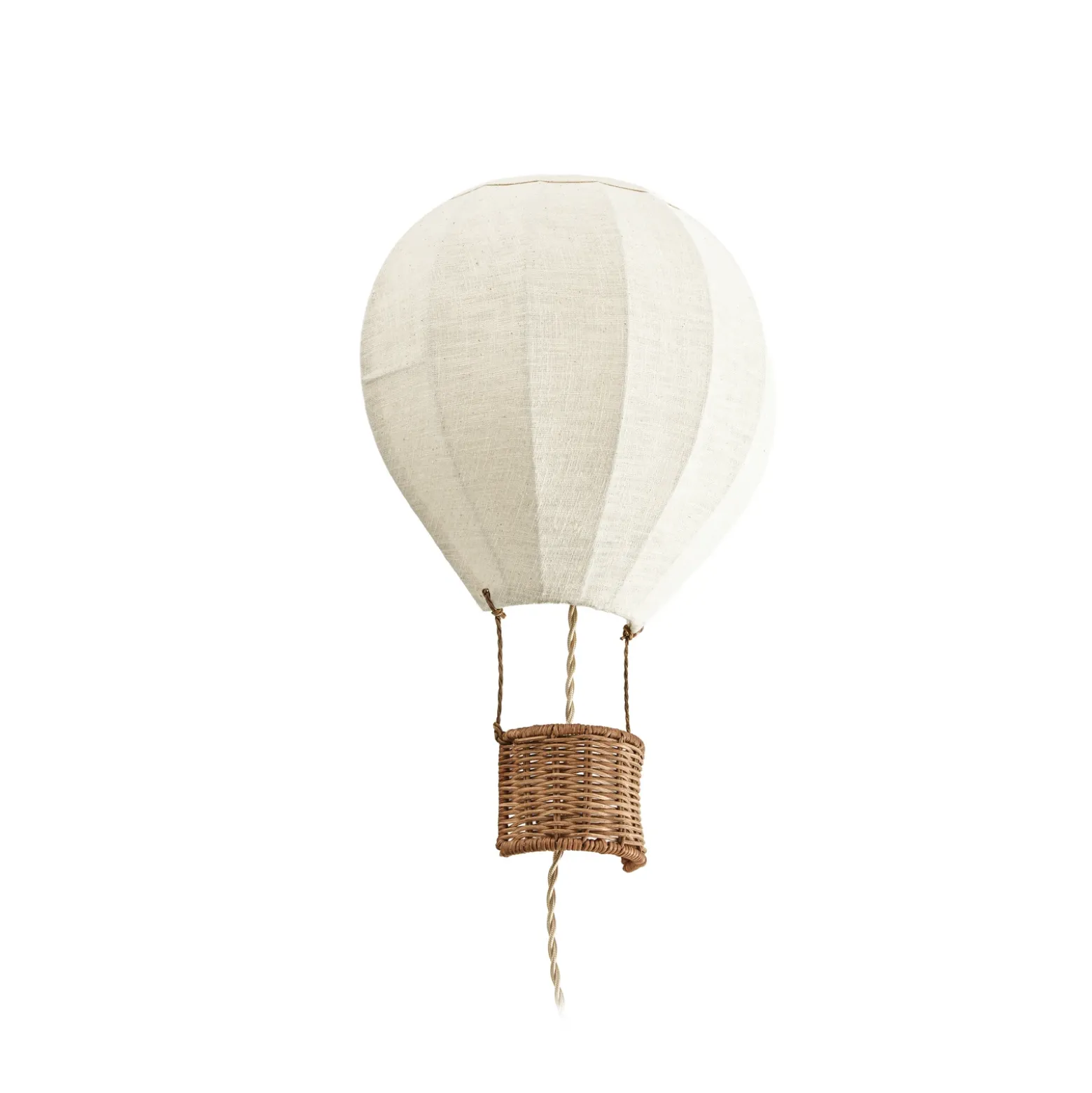 Aplique de pared infantil Lindby Aeris, beige, 44 cm, tejido, E27