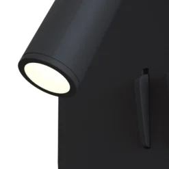 Aplique de pared iOS 176 LED, angular, negro