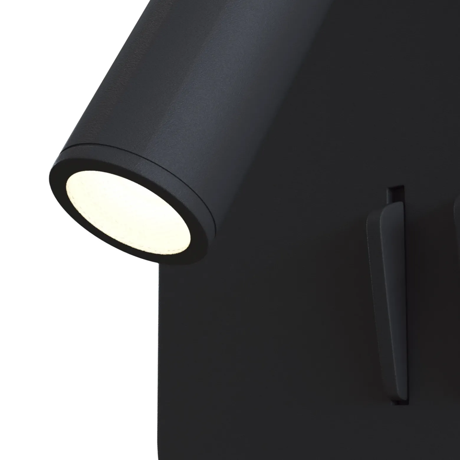 Aplique de pared iOS 176 LED, angular, negro