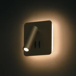 Aplique de pared iOS 176 LED, angular, negro