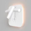 Aplique de pared iOS 176 LED, angular, blanco