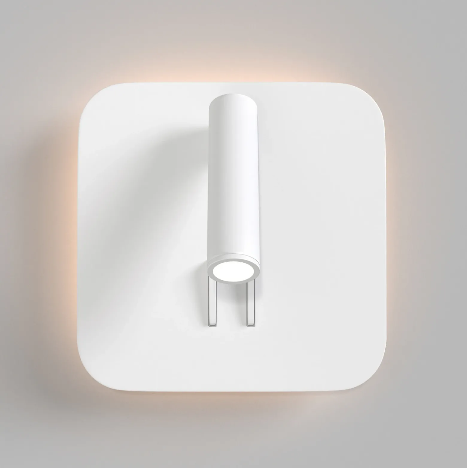 Aplique de pared iOS 176 LED, angular, blanco