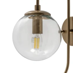 Aplique de pared Jewel, dorado, cristal, altura 36 cm, E14