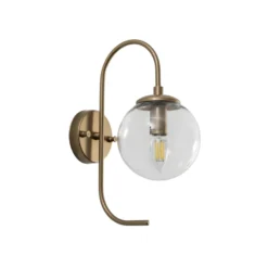 Aplique de pared Jewel, dorado, cristal, altura 36 cm, E14