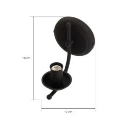 Aplique de pared Kandela, negro