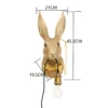 Aplique de pared KARE «Animal Rabbit», dorado, plástico, E27