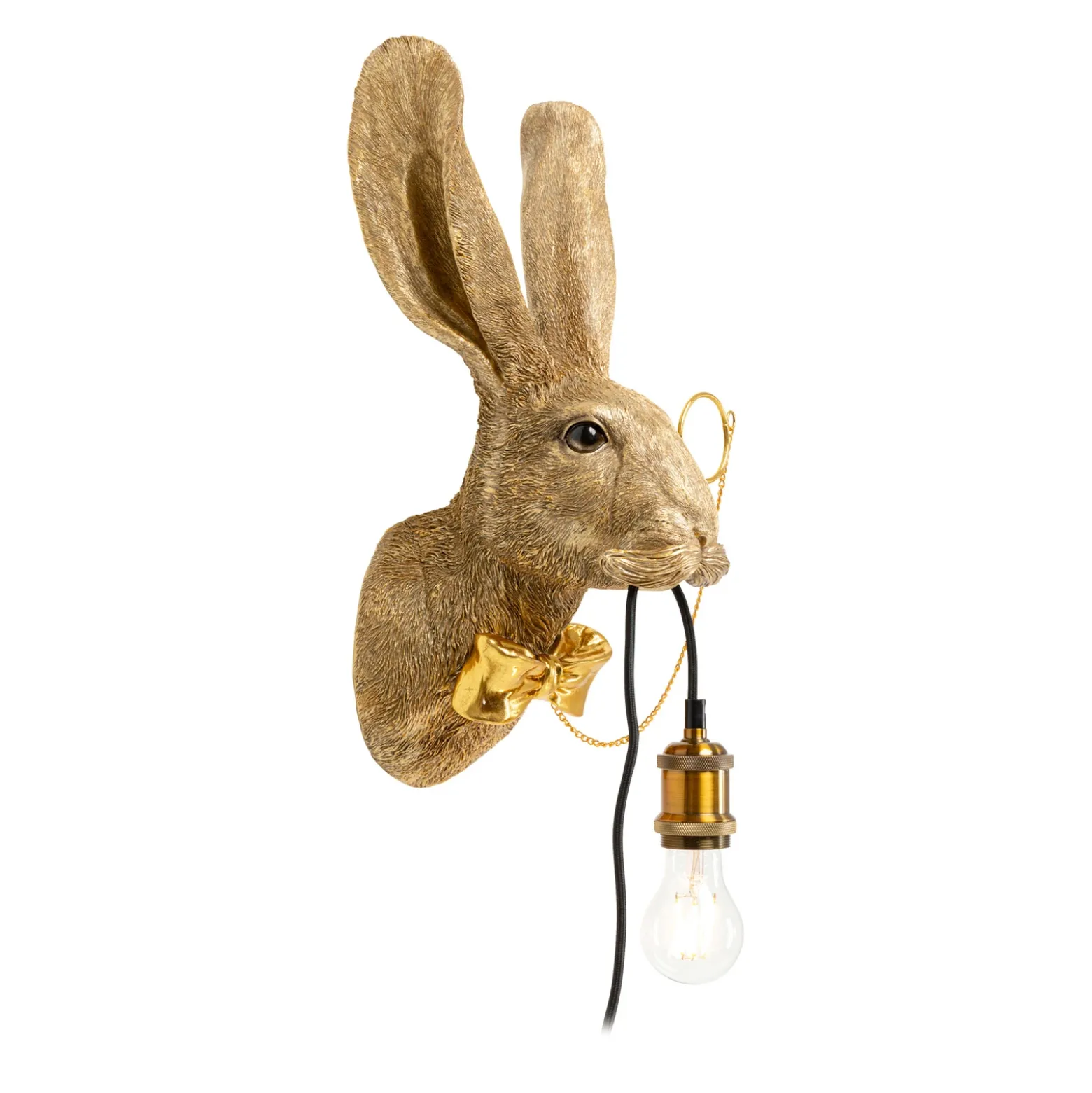 Aplique de pared KARE «Animal Rabbit», dorado, plástico, E27