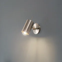 Aplique de pared Kem, latón, metal, altura 23 cm, E27