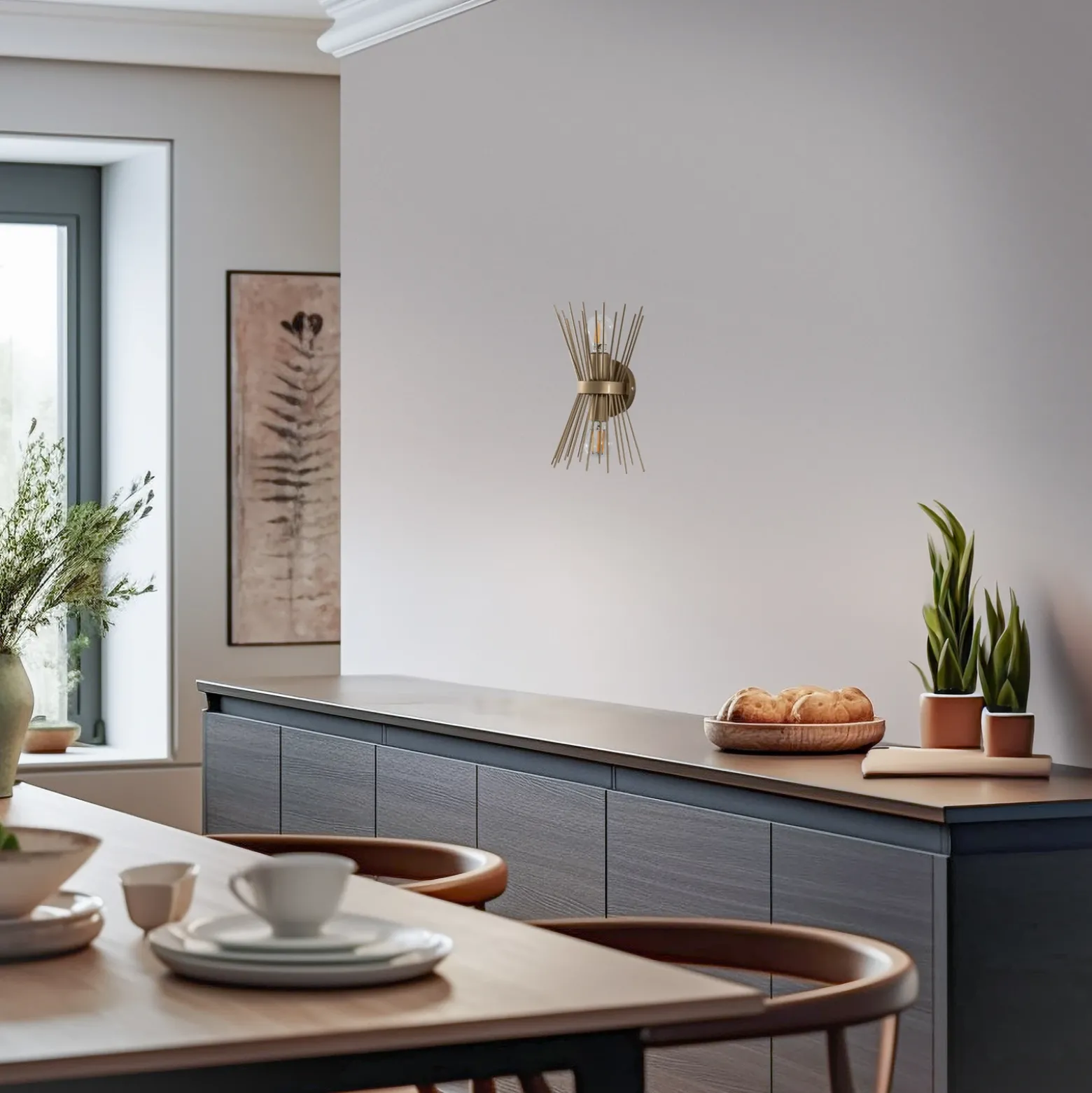 Aplique de pared Kirpi 3092 ancho 23cm oro