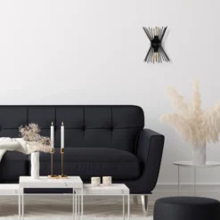 Aplique de pared Kirpi 3091 arriba/abajo ancho 23cm negro