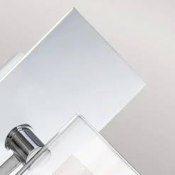 Aplique de pared Kolt IP44 con doble pantalla de cristal, 1 luz