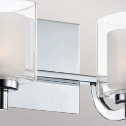 Aplique de pared Kolt IP44 con doble pantalla de cristal, versión de 2