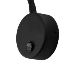 Aplique de pared Lagos, 45 cm, negro, lámpara de lectura, regulable, G9