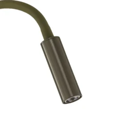 Aplique de pared Lagos, verde oliva/negro, G9, altura 45 cm, metal
