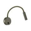Aplique de pared Lagos, verde oliva/negro, G9, altura 45 cm, metal