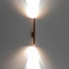 Aplique de pared Laser, color cobre, metal, 40 cm de alto, G9