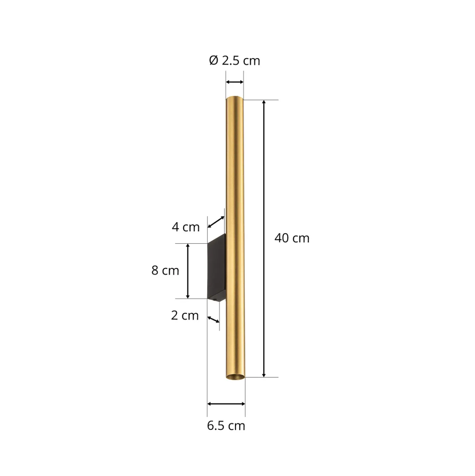 Aplique de pared Laser, latón