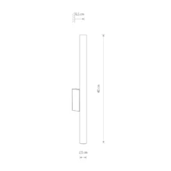 Aplique de pared Laser, marrón, metal, 40 cm de alto, G9