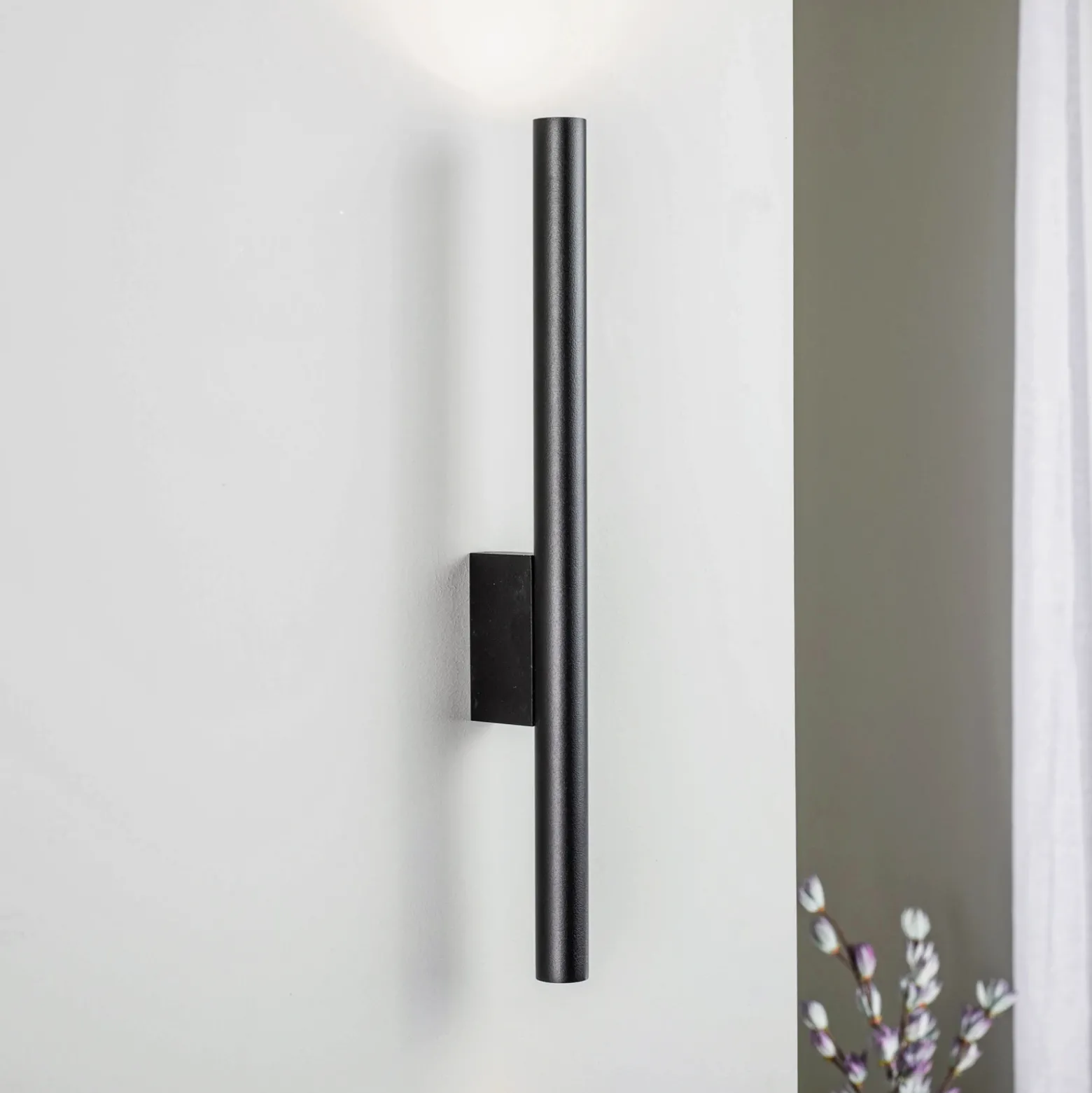 Aplique de pared Laser, negro