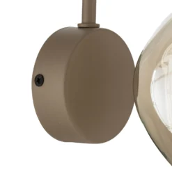 Aplique de pared Lava, beige, cristal, altura 21 cm, G9