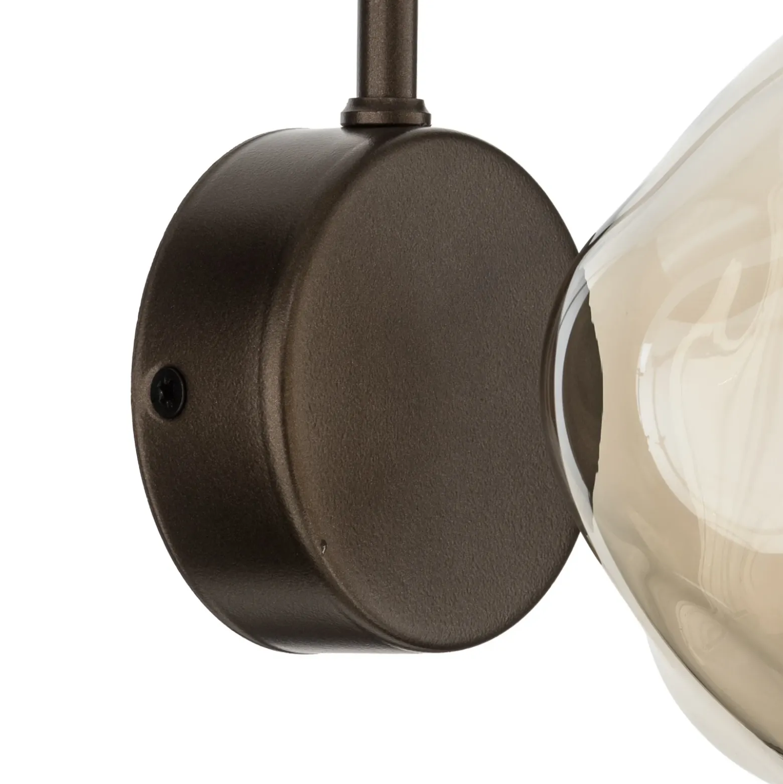 Aplique de pared Lava, marrón, cristal, altura 21 cm, G9