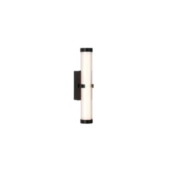 Aplique de pared LED, acero blanco/negro, cristal, IP44