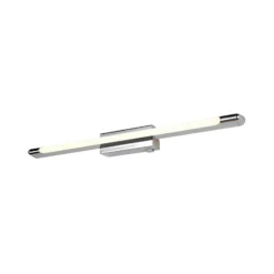 Aplique de pared LED Alberto, cromado, 71 cm de ancho, metal, IP44