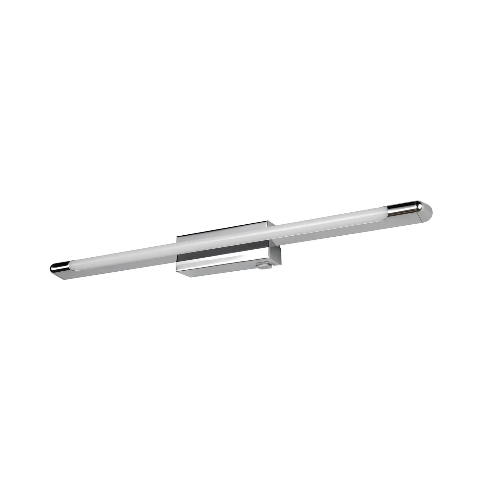 Aplique de pared LED Alberto, cromado, 71 cm de ancho, metal, IP44
