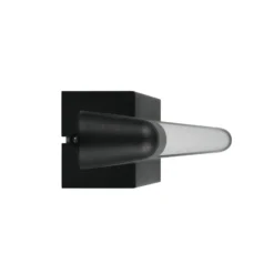 Aplique de pared LED Alberto negro, 71 cm de ancho, IP44