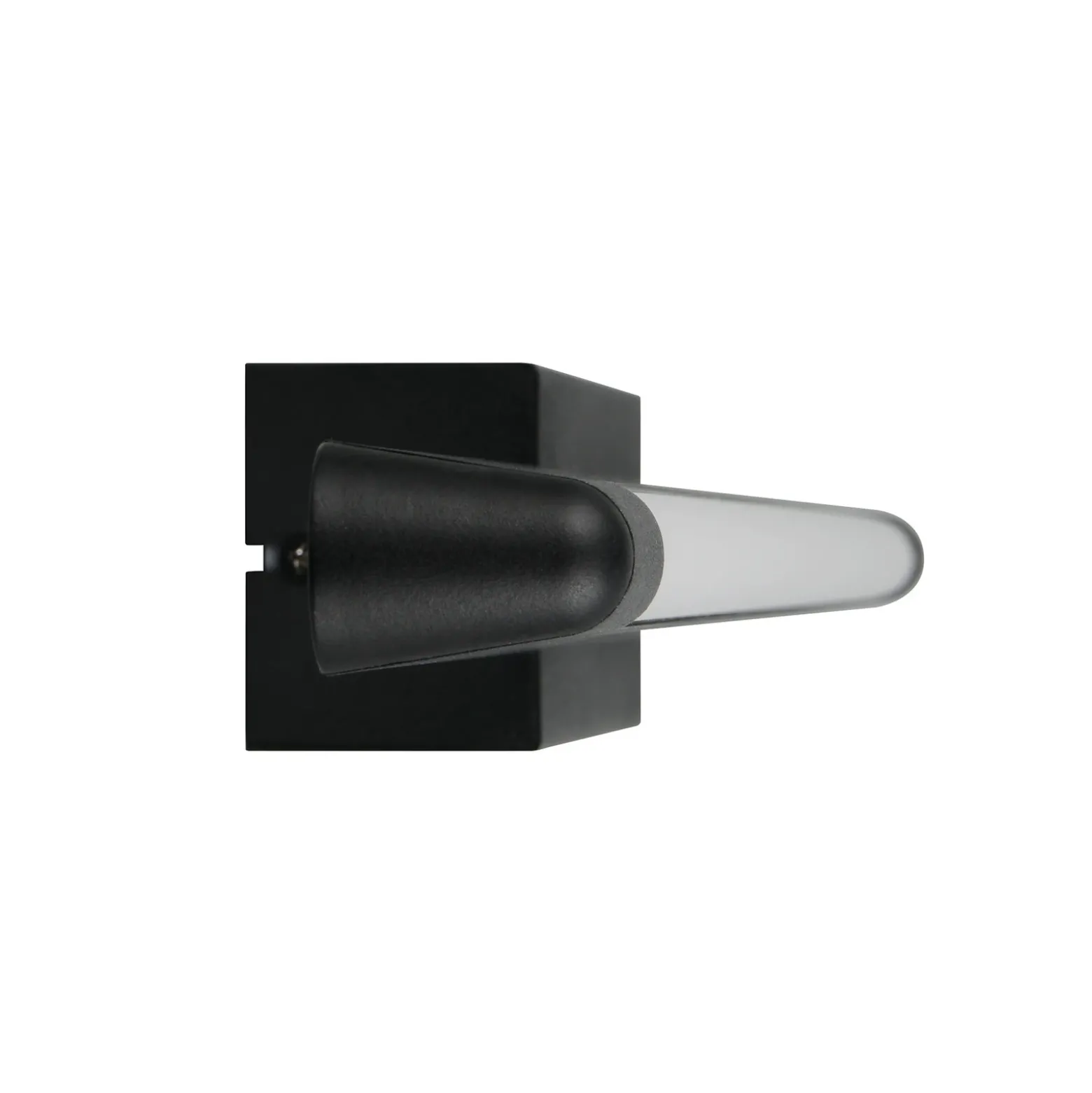 Aplique de pared LED Alberto negro, 71 cm de ancho, IP44