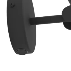 Aplique de pared LED Almudaina, negro, 11 cm de ancho, acero