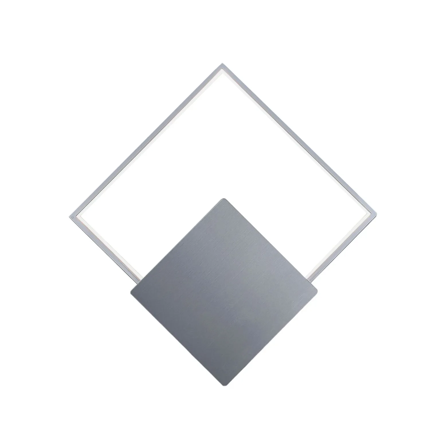Aplique de pared LED Anays de Lindby, 32 cm x 32 cm, cromo/claro