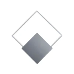 Aplique de pared LED Anays de Lindby, 32 cm x 32 cm, cromo/claro