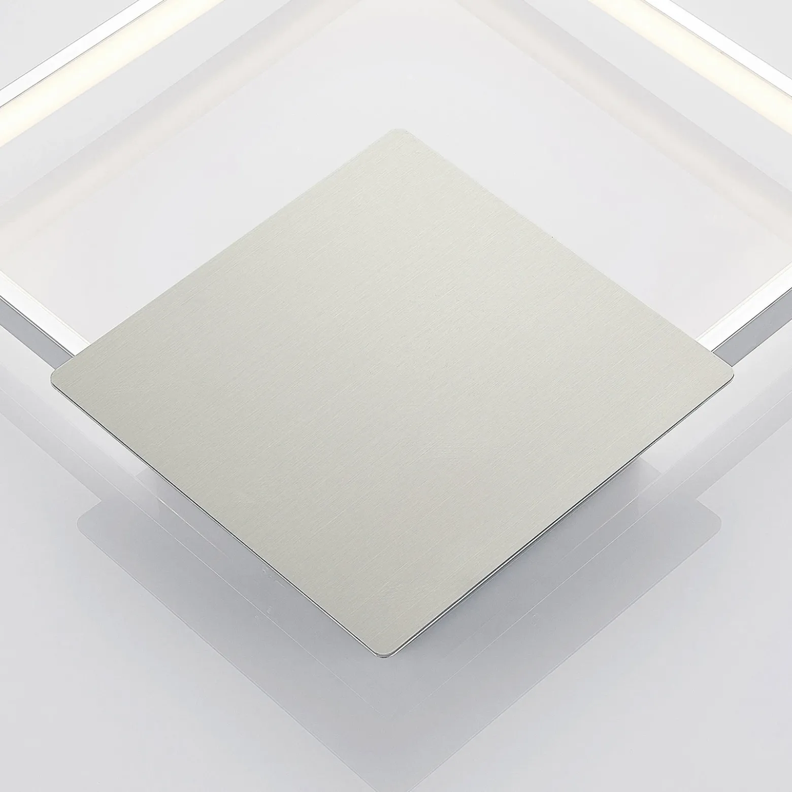 Aplique de pared LED Anays de Lindby, 32 cm x 32 cm, cromo/claro