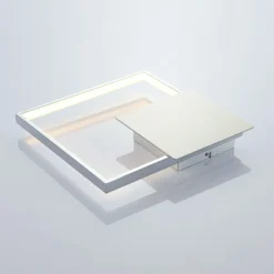 Aplique de pared LED Anays de Lindby, 32 cm x 32 cm, cromo/claro
