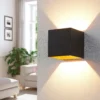 Aplique de pared LED Arcchio Aldrina, negro, set de 2