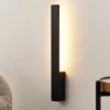 Aplique de pared LED Arcchio Ivano, 42,5 cm, negro, metal