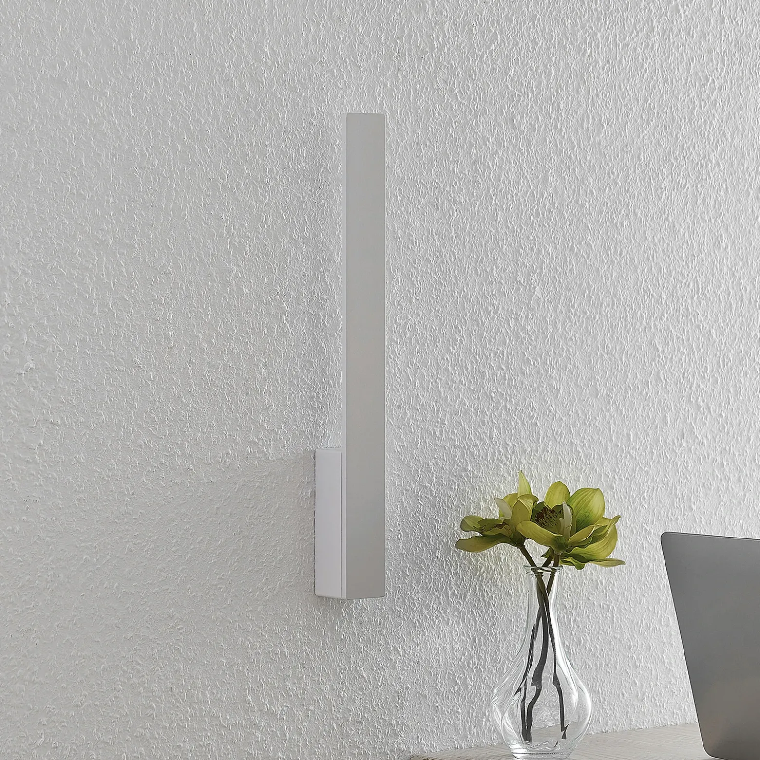 Aplique de pared LED Arcchio Ivano, 42,5 cm, blanco