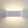 Aplique de pared LED Arcchio Karam, 20 cm, blanco, metal, arriba/abajo