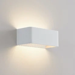 Aplique de pared LED Arcchio Karam, 20 cm, blanco, metal, arriba/abajo