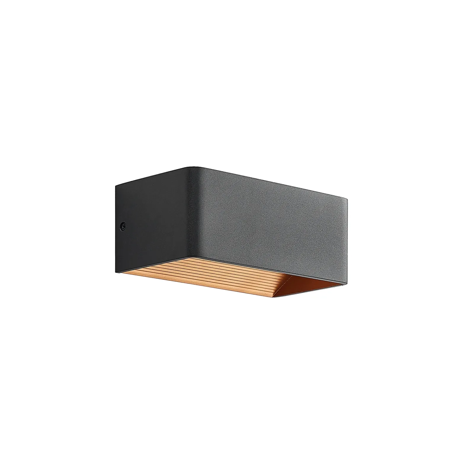 Aplique de pared LED Arcchio Karam, 20 cm, negro, metal, arriba/abajo